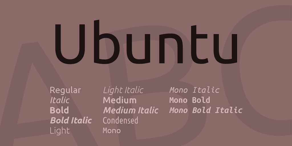 Schriftart Ubuntu