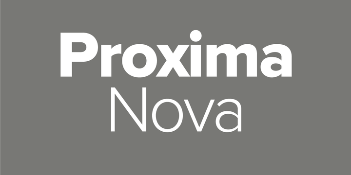 Schriftart Proxima Nova