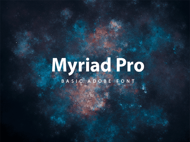 Schriftart Myriad Pro Condensed