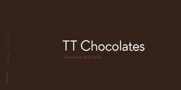 Schriftart TT Chocolates 