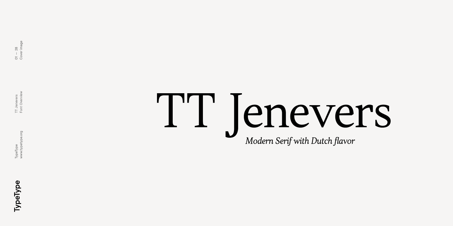 Schriftart TT Jenevers 