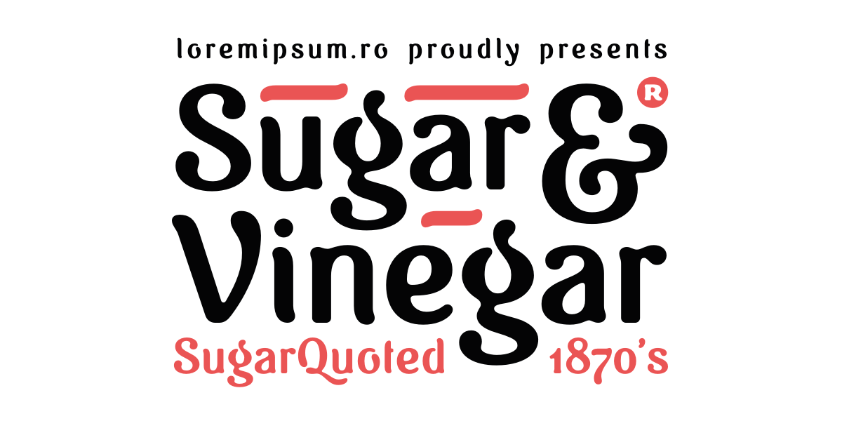 Schriftart Sugar & Vinegar