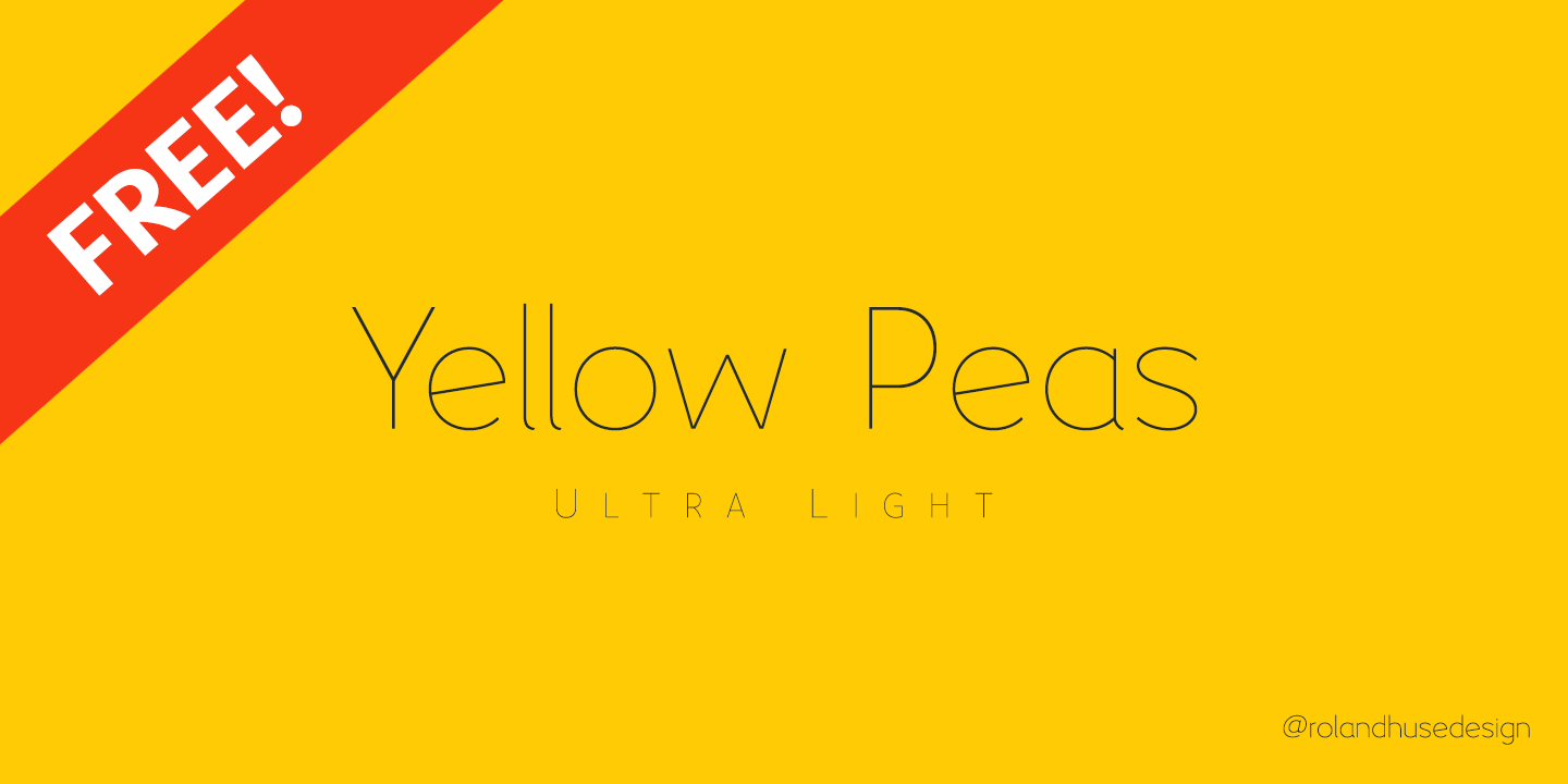 Schriftart Yellow Peas