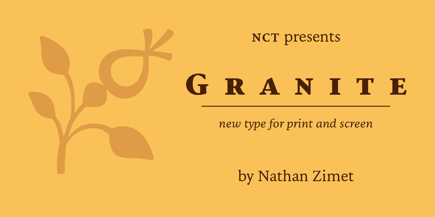 Schriftart NCT Granite
