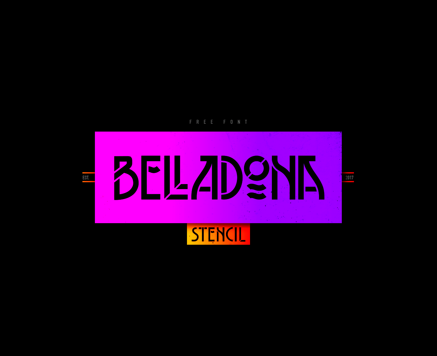 Schriftart Belladona Stencil