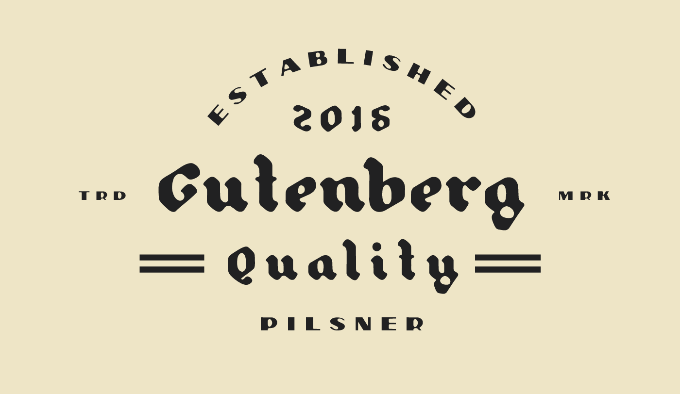 Schriftart Gutenberg Blackletter & Pilsner