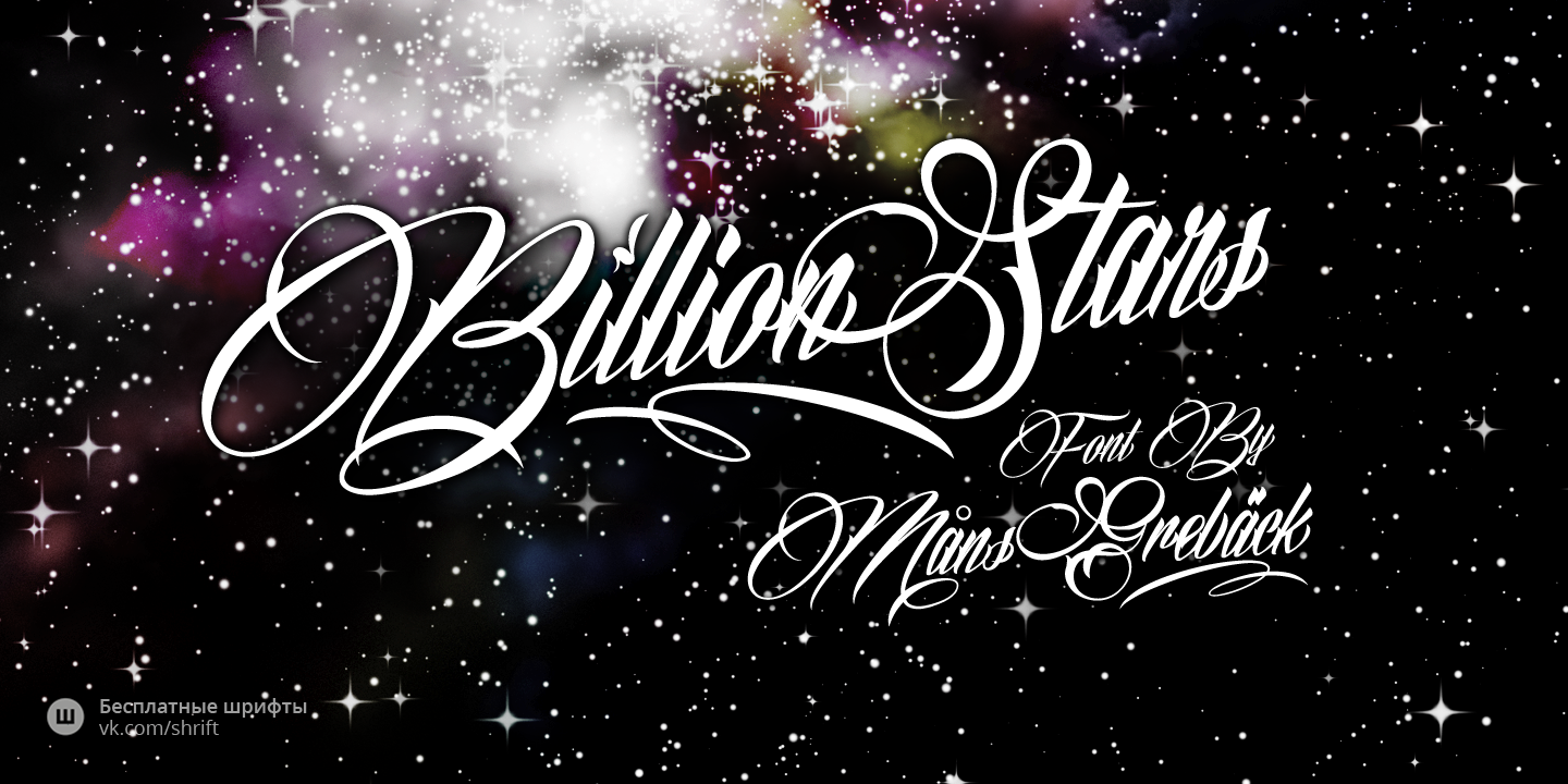 Schriftart Billion Stars