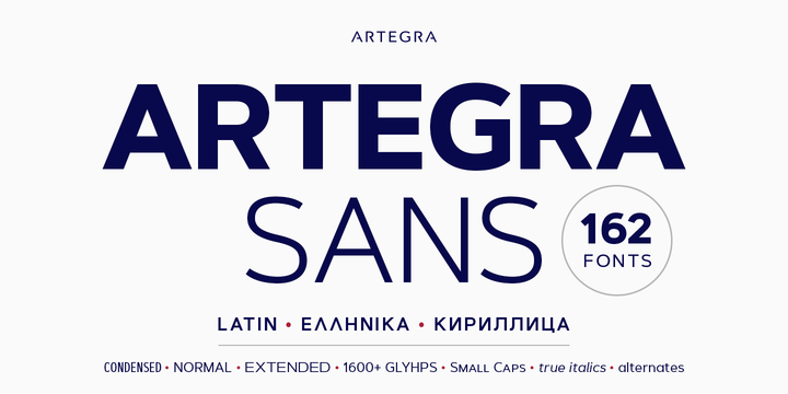 Schriftart Artegra Sans
