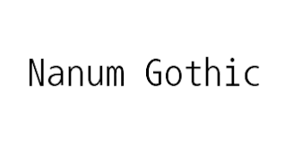 Schriftart Nanum Gothic Coding