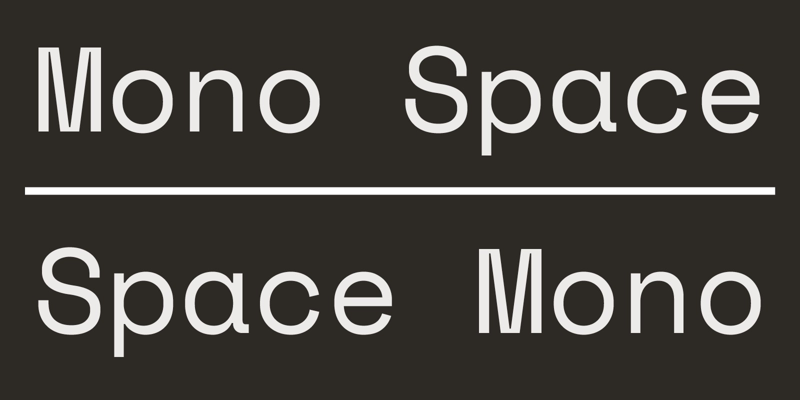 Schriftart Space Mono