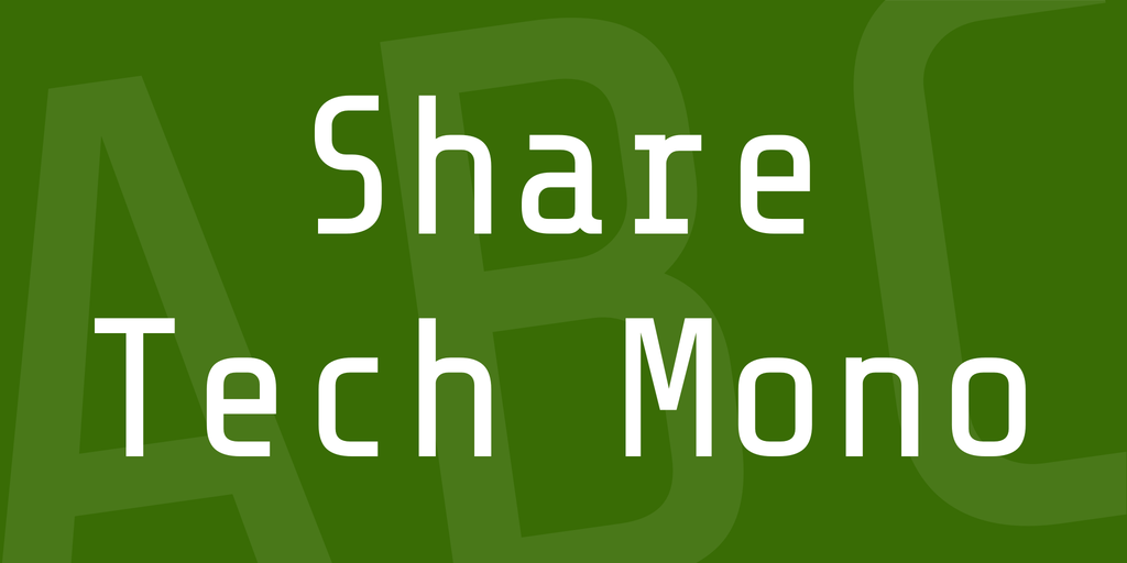 Schriftart Share Tech Mono