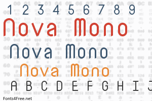 Schriftart Nova Mono