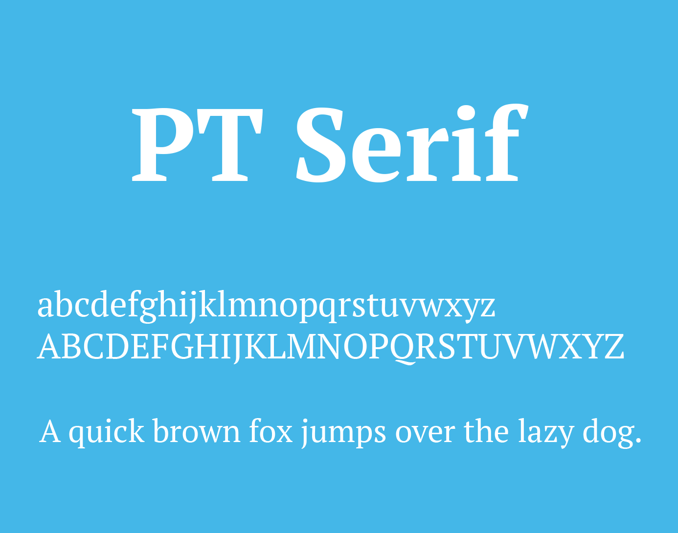Schriftart PT Serif
