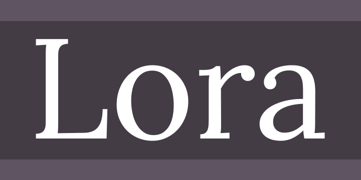 Schriftart Lora