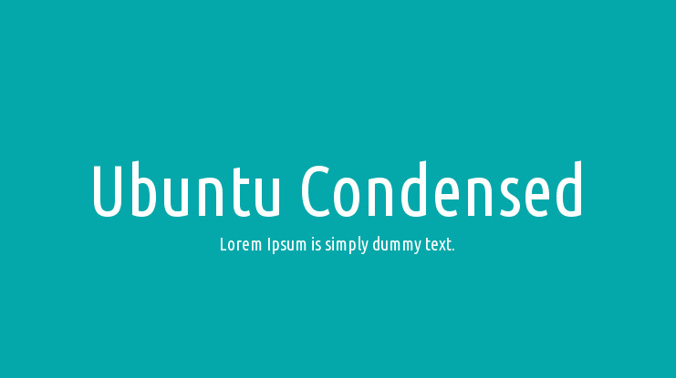 Schriftart Ubuntu Condensed