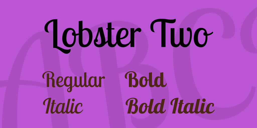 Schriftart Lobster Two