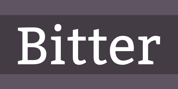 Schriftart Bitter