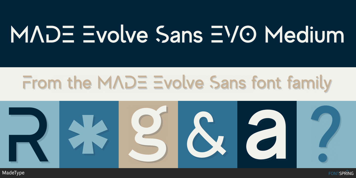 Schriftart Evolve Sans EVO