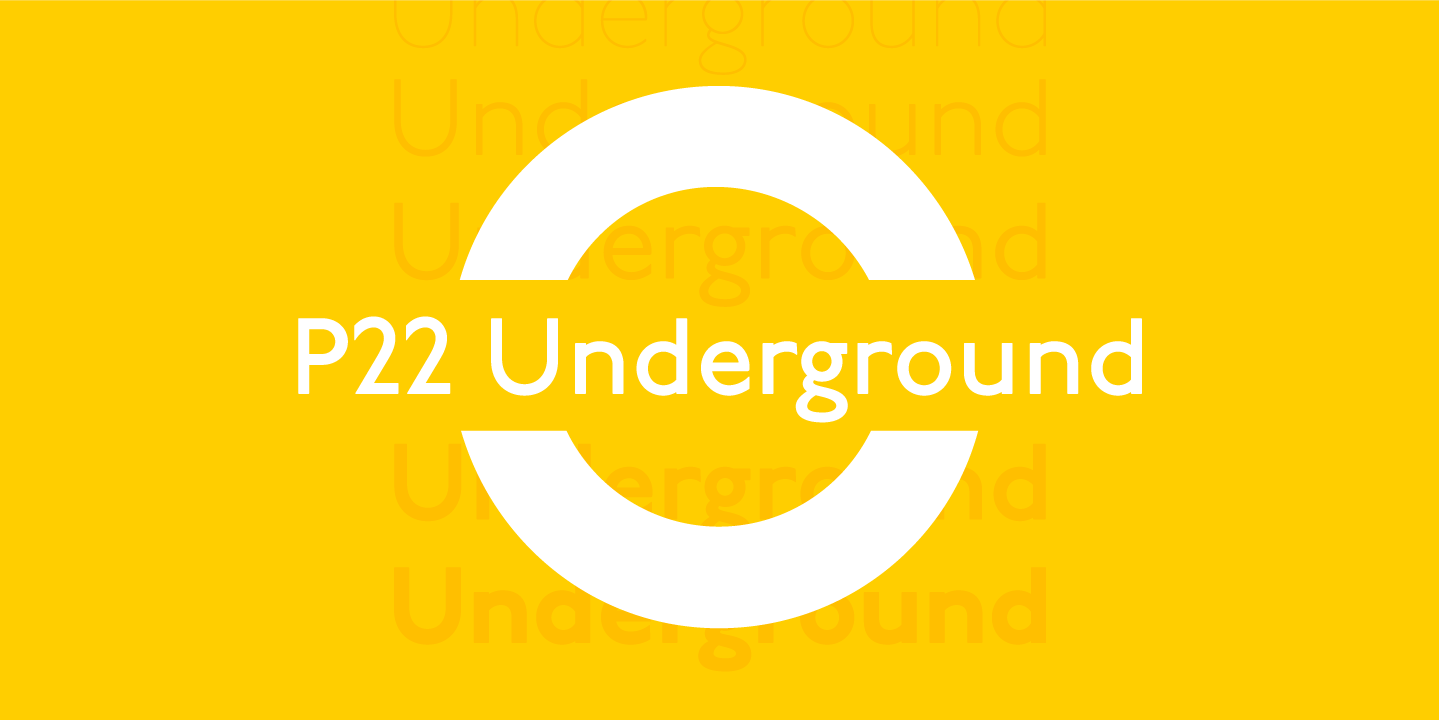 Schriftart P22 Underground