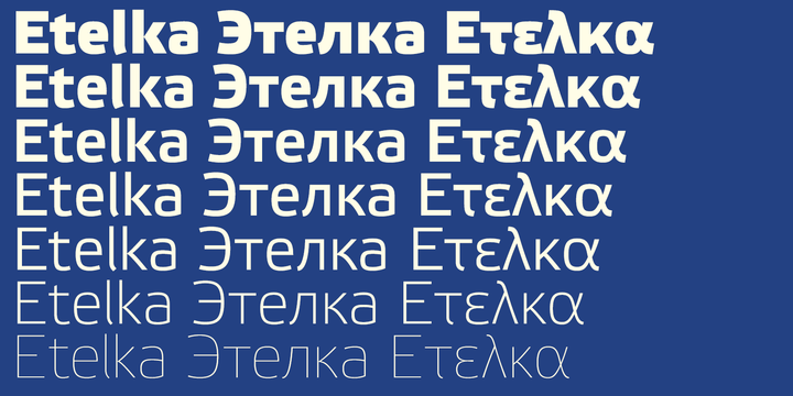 Schriftart Etelka 
