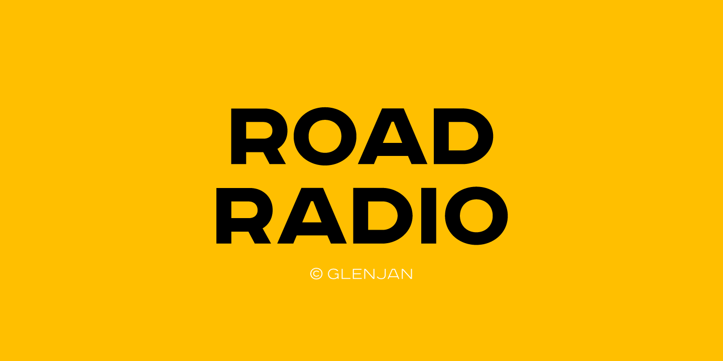 Schriftart Road Radio