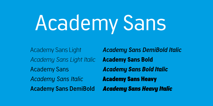 Schriftart Academy Sans