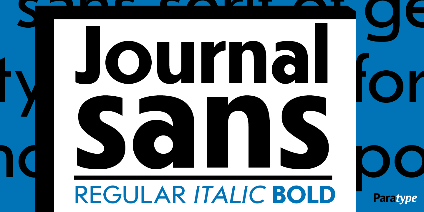 Schriftart Journal Sans
