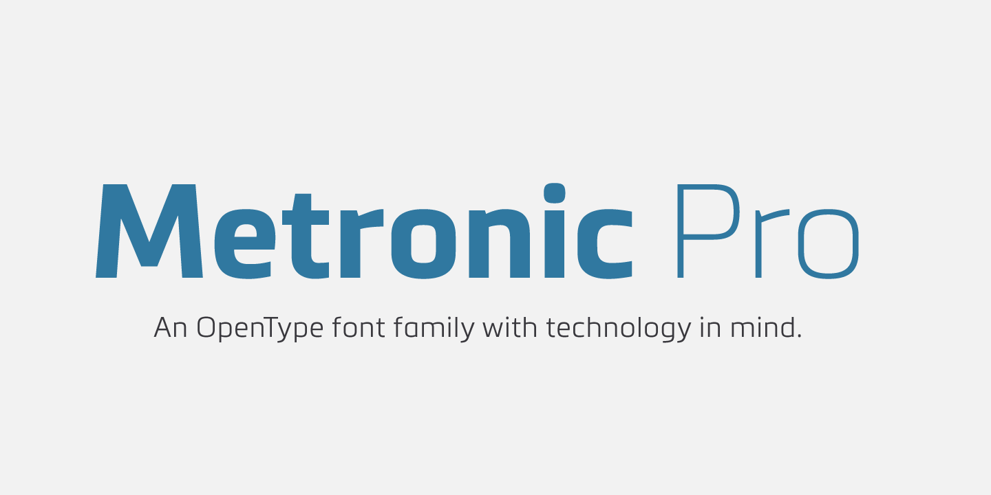 Schriftart Metronic Pro