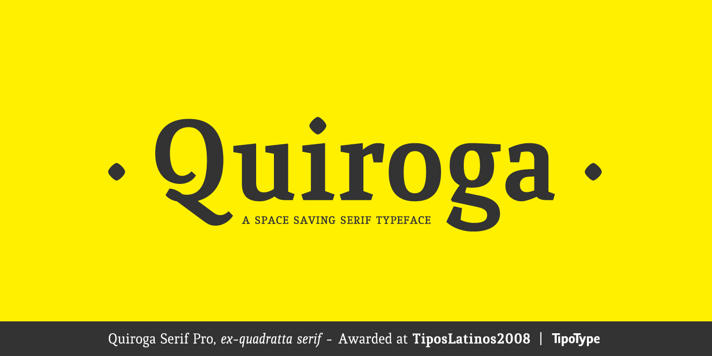 Schriftart Quiroga Serif Pro
