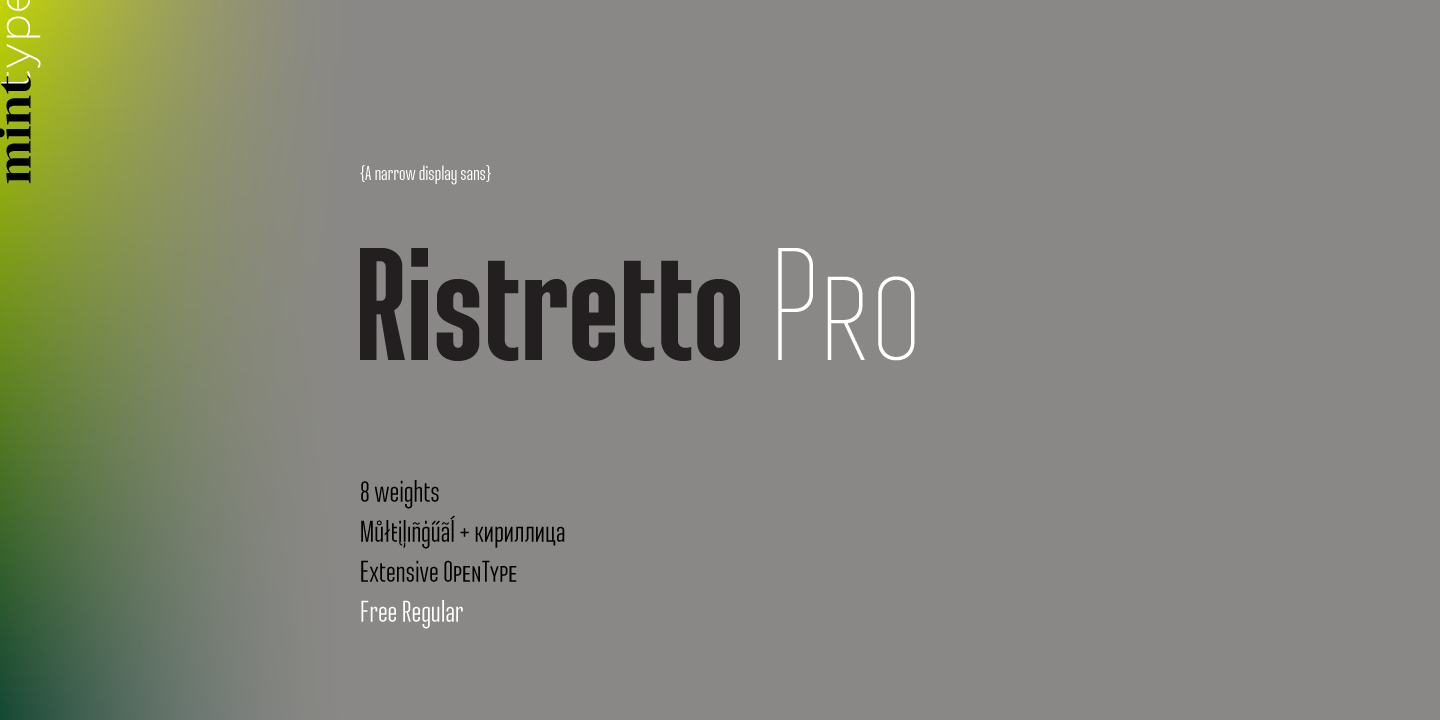 Schriftart Ristretto Pro
