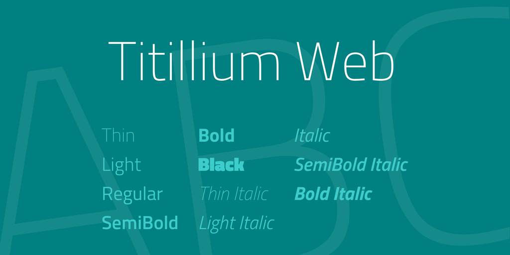 Schriftart Titillium Web