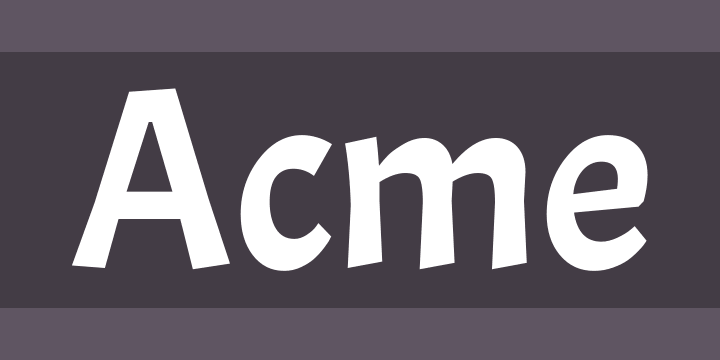 Schriftart Acme
