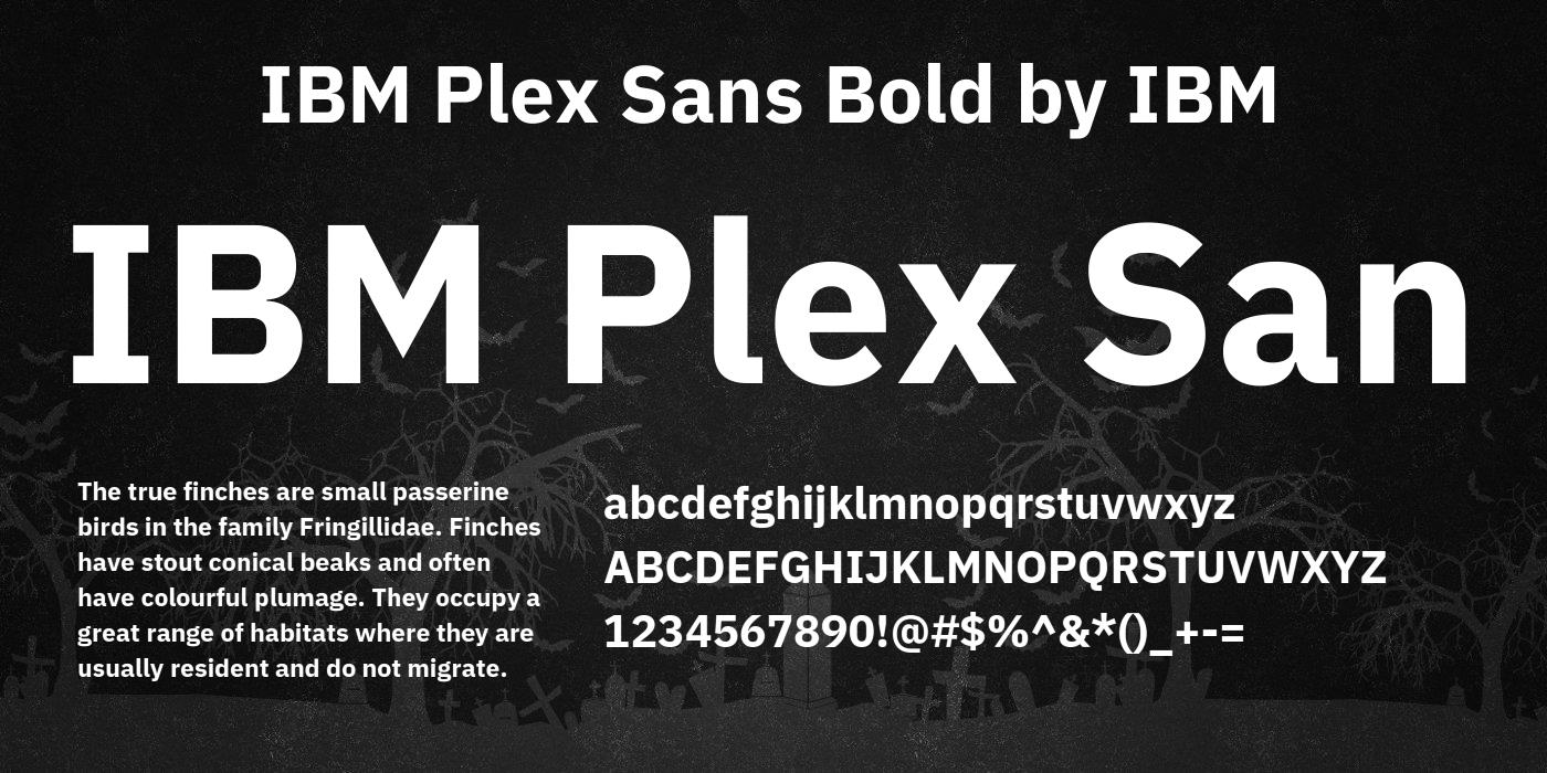 Schriftart IBM Plex Sans