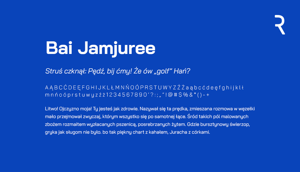 Schriftart Bai Jamjuree