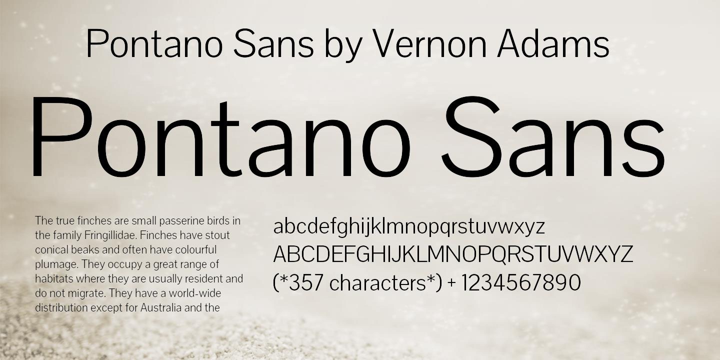 Schriftart Pontano Sans
