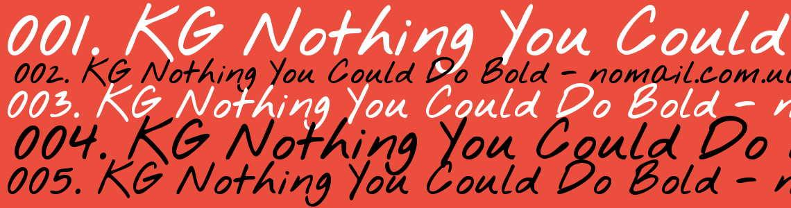 Schriftart Nothing You Could Do