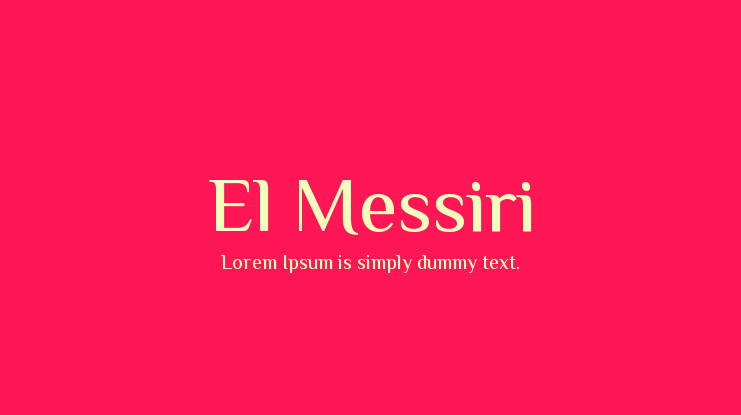Schriftart El Messiri