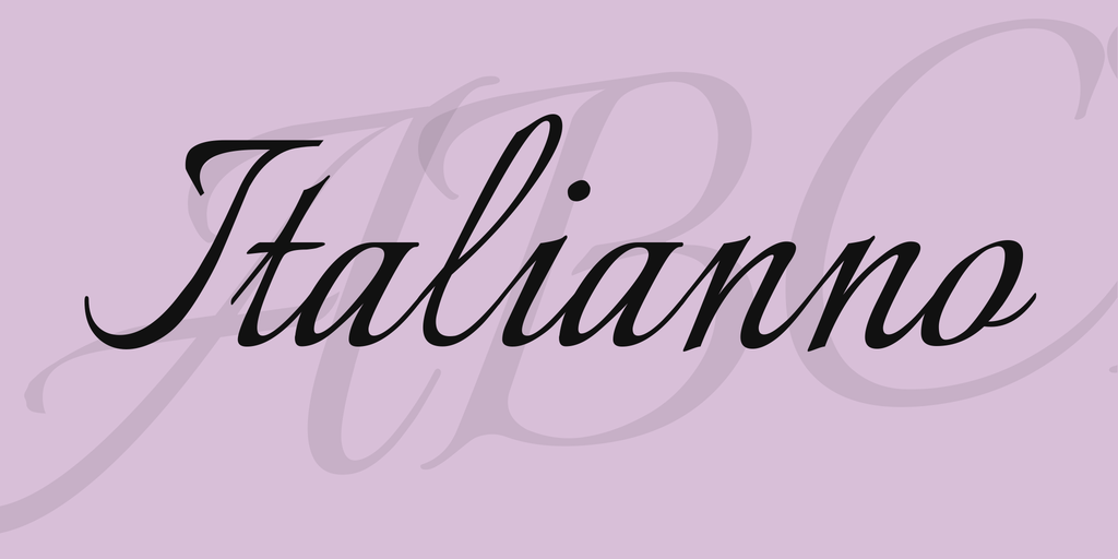 Schriftart Italianno