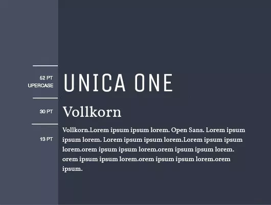 Schriftart Unica One
