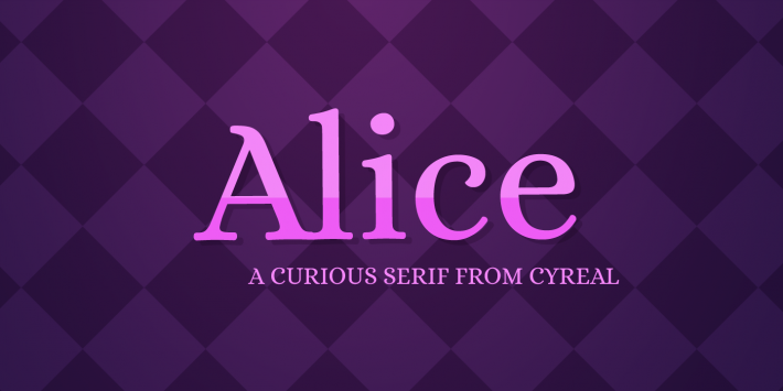 Schriftart Alice