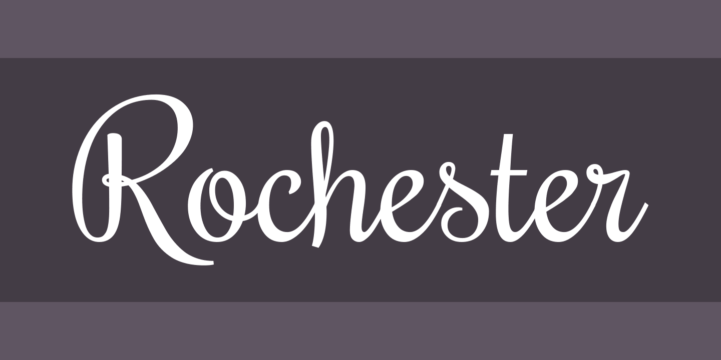 Schriftart Rochester