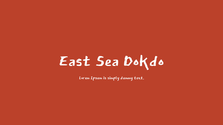 Schriftart East Sea Dokdo