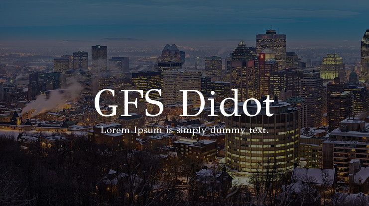 Schriftart GFS Didot