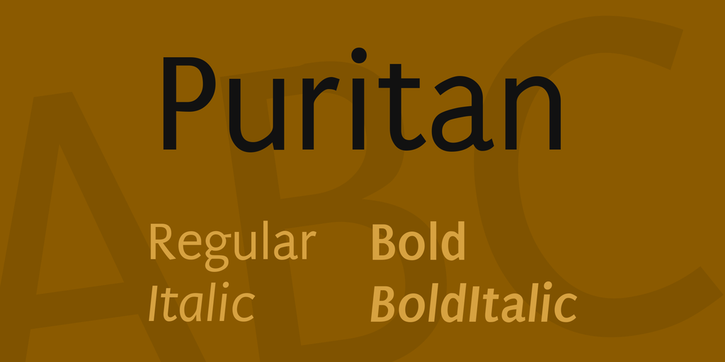 Schriftart Puritan