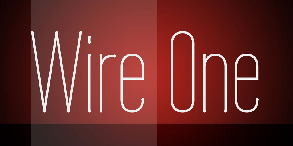 Schriftart Wire One