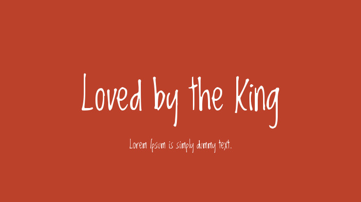 Schriftart Loved by the King