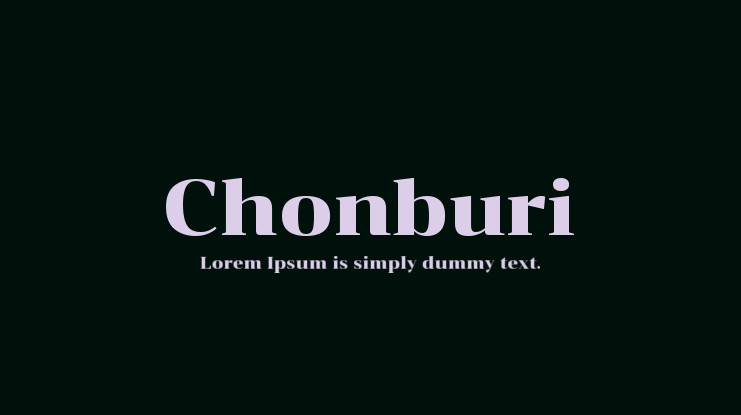 Schriftart Chonburi
