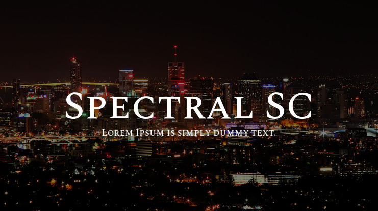 Schriftart Spectral SC