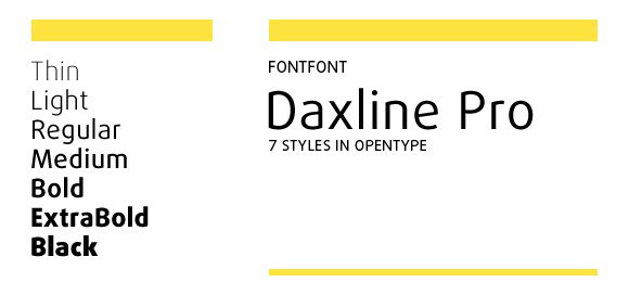Schriftart Daxline Pro