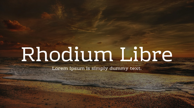Schriftart Rhodium Libre